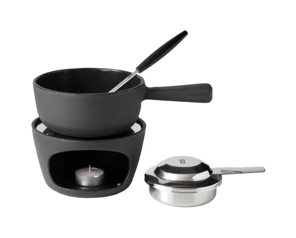 Stöckli - Fondue-Set, 14cm, Black
