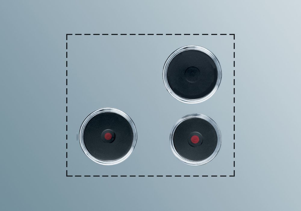 Electrolux PS+B303 +Befestigungsset 14/18/22 cm Plattensatz – Kochmulde/Gusskochplatten