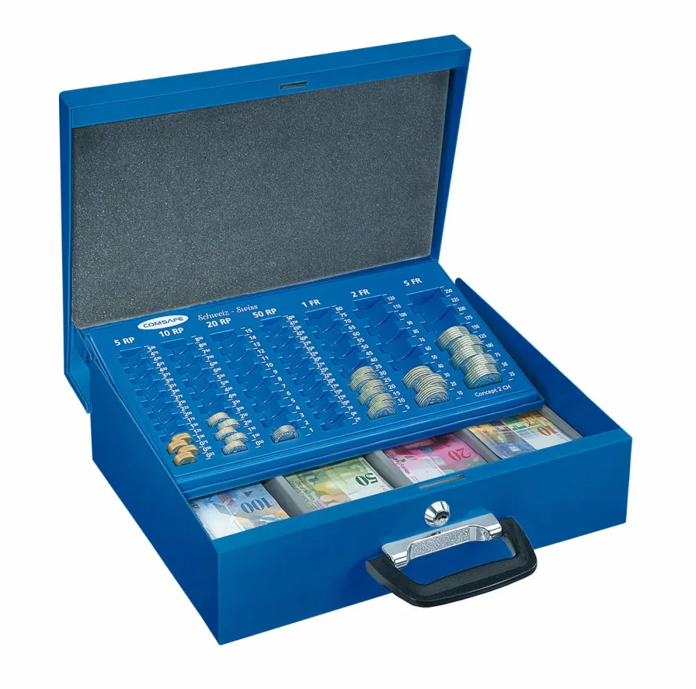 Rottner Bern Geldzählkassette blau
