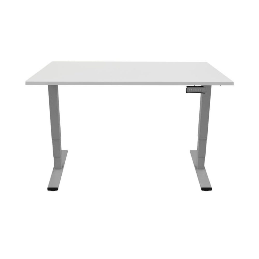Contini höhenverstellbarer Bürotisch RAL 7045 1.6x0.8m grau