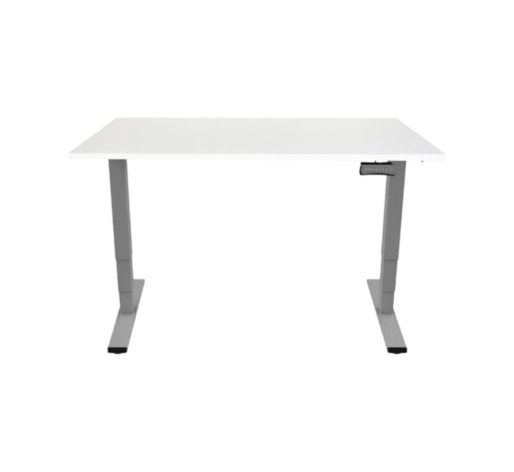 Contini höhenverstellbarer Bürotisch RAL 7045 1.6x0.8m weiss