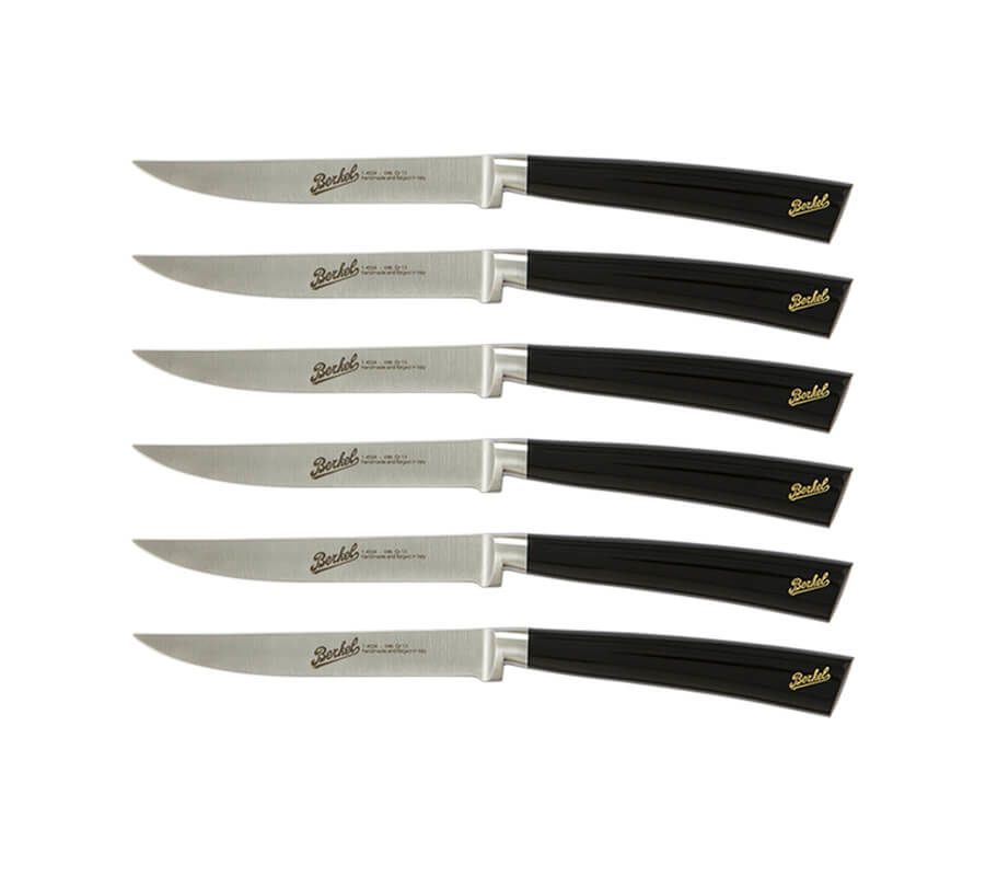 Berkel Steakmesser-Set Elegance Schwarz Stahl 11 cm 2 cm - Steakmesser-Set