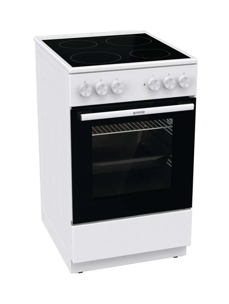 Gorenje GEC 5A21 WG Kochherd weiss Kochherd mit Glask.(Elektro) – Kochherd freistehend