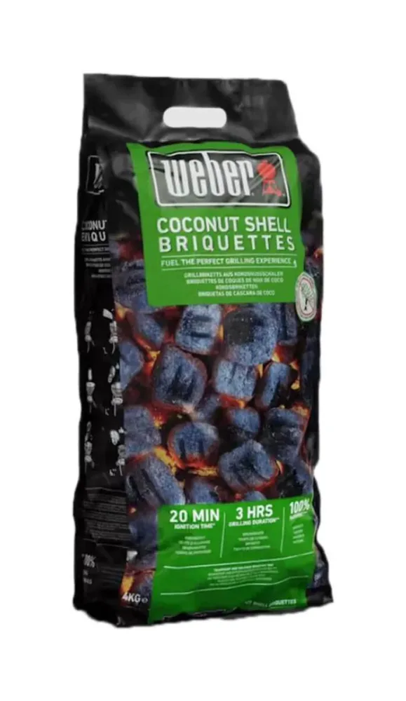 Weber Kokosnussschalen-Briketts 4 kg – Weber Holzkohle/Briketts/Grill Anzünder