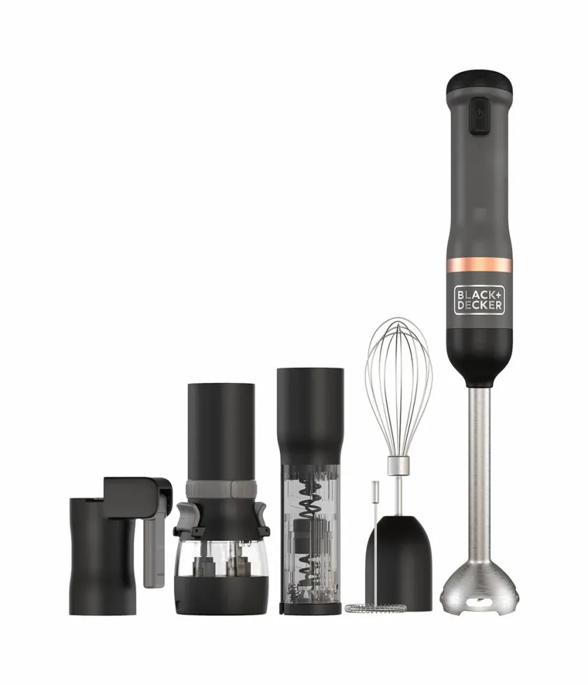 Black Decker Kitchen Wand Stabmixer 6er-Set grau