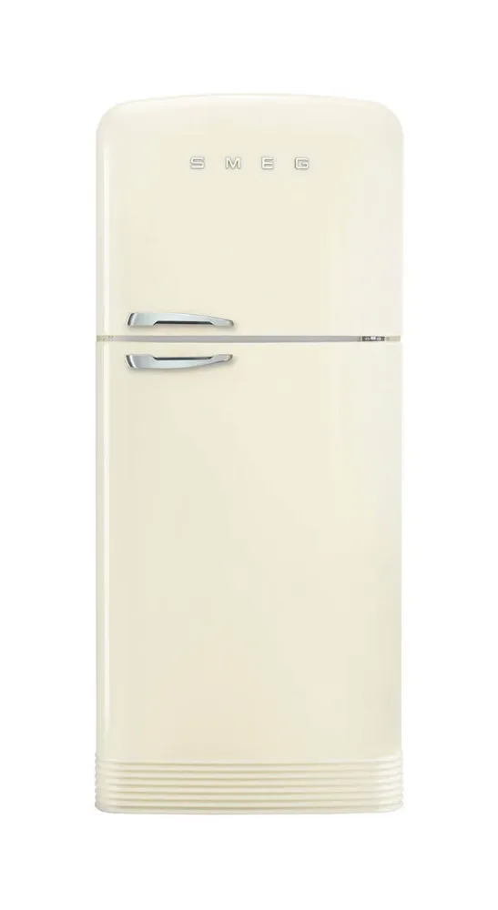Smeg FAB50RCR5 Freistehender Retro-Kombikühlschrank 2türig – Kühlschrank mit Gefrierfach freistehend – creme