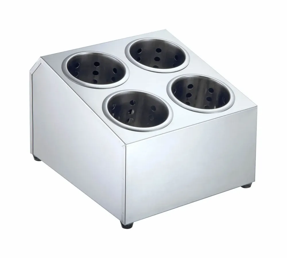 ProChef Besteckbox mit 4 Behältern – Gastro Inventar/Gastro Einrichtungen – silber