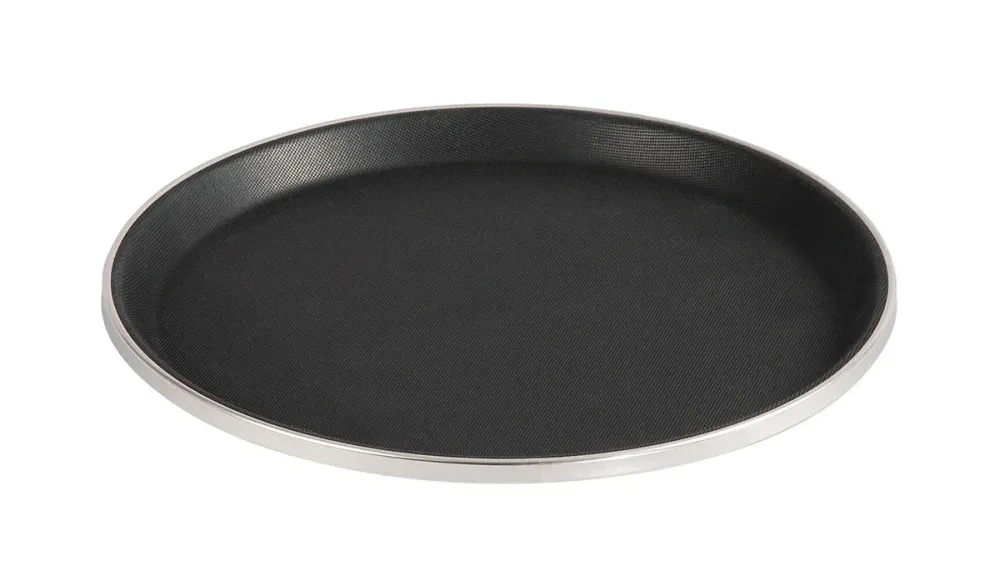 ProChef Serviertablett Ø 35.5 cm – Gastro Inventar/Gastro Einrichtungen – schwarz / silber
