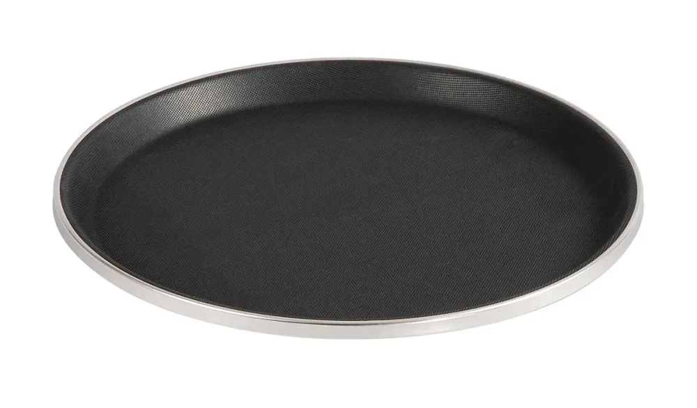 ProChef Serviertablett Ø 40.5 cm – Gastro Inventar/Gastro Einrichtungen – schwarz / silber