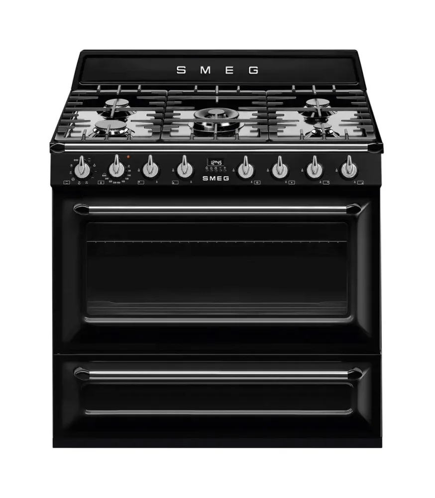 Smeg Victoria TR90BL2 Freistehender Herd – Gasherd freistehend – schwarz