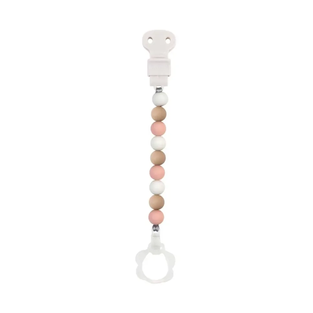 Nattou SILIKON Nuggikette Rosa-weiss-beige