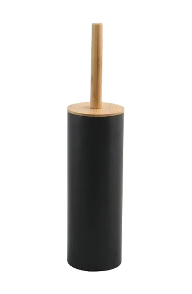 Spirella Toilettenbürste Stahl/Bambushalter ADONIS Schwarz