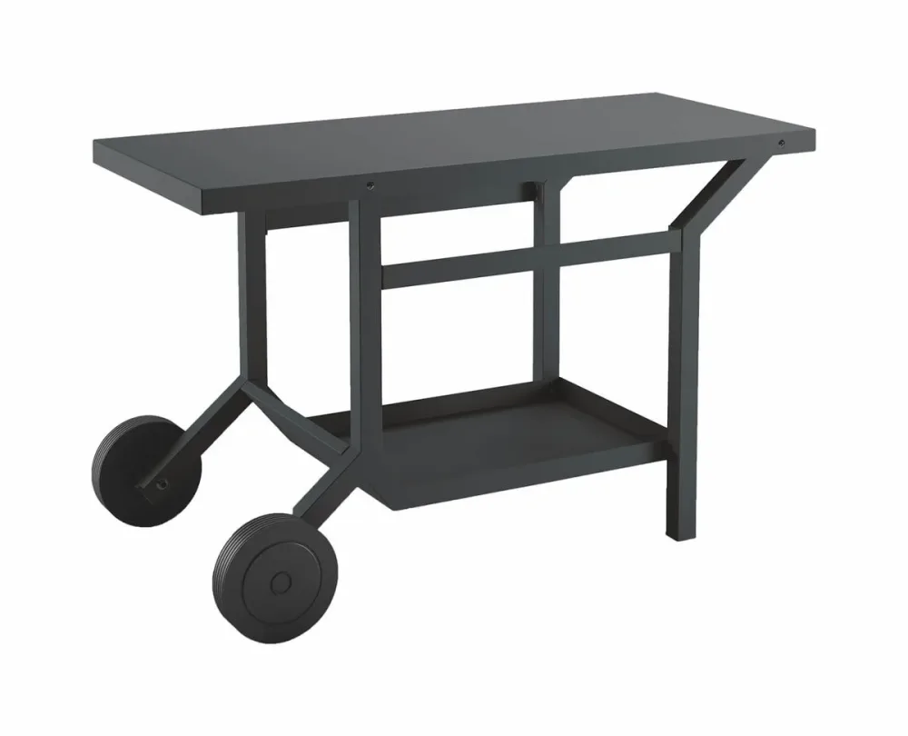 Forge Adour Roll-Tisch für Plancha, anthrazit matt Roll-Tisch für Plancha – Grill Ablage/Grill Rollwagen/Grill Erweiterung – grau