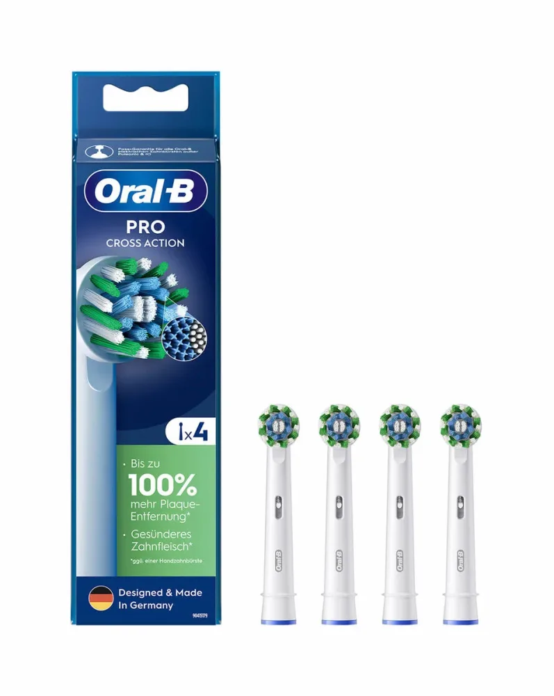 Oral-B Pro CrossAction 4St Ersatzzahnbürsten – Ersatzbürste/Zahnpflege Zubehör – weiss