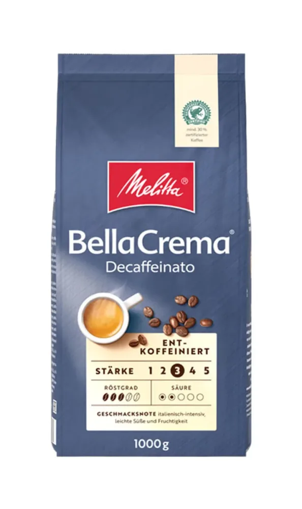 Melitta Bella Crema Decaffeinato 1 kg Kaffeebohnen