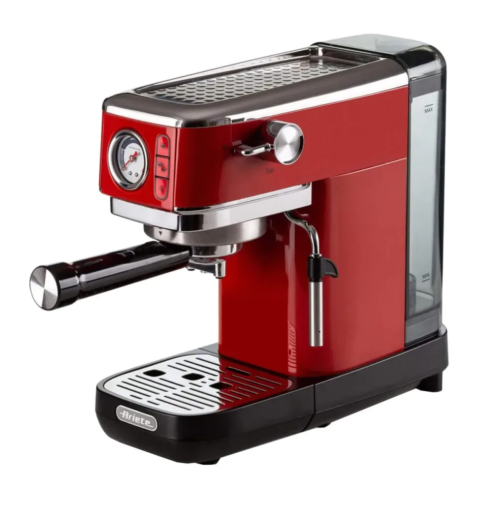 Ariete Kaffeemaschine ARI-1381-RD – Siebträgermaschine/Espressomaschine – rot