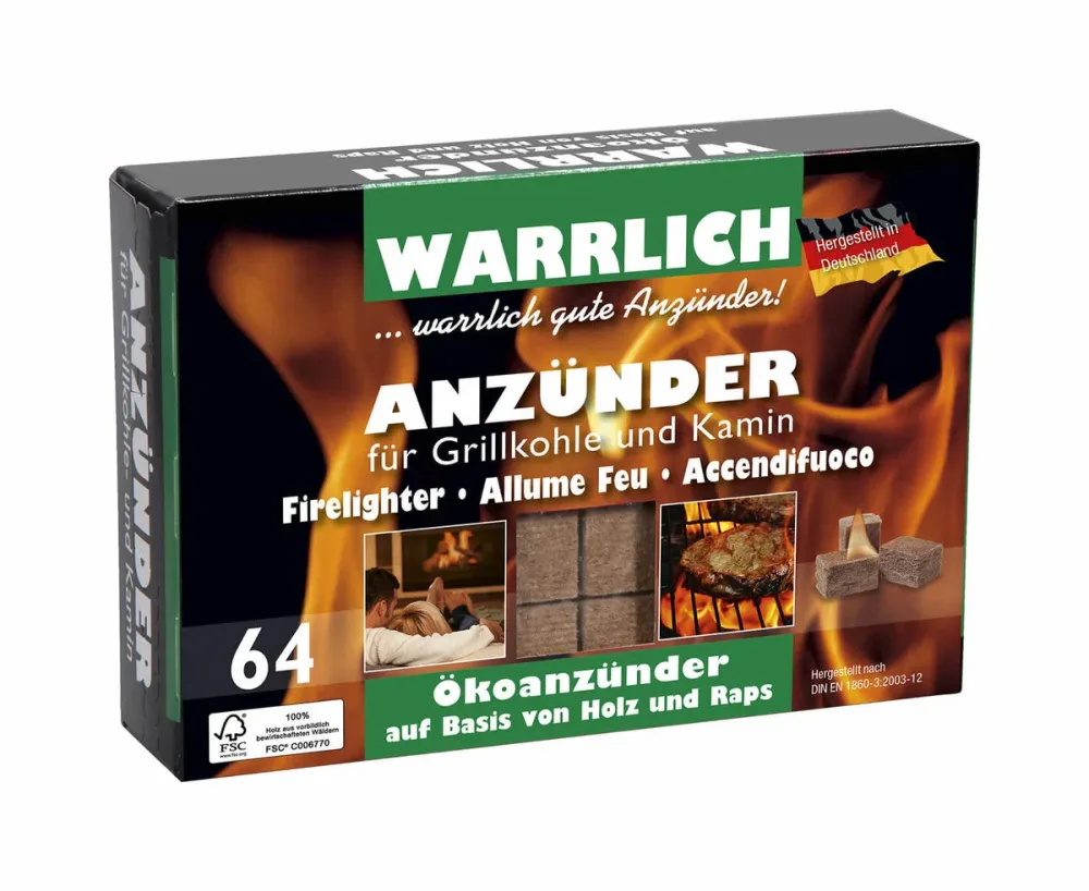 BBQ Dragon Warrlich Ökoanzünder Anzündemittel – Holzkohle/Briketts/Grill Anzünder