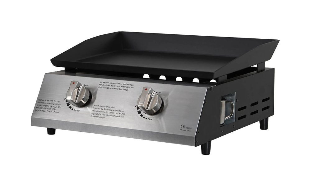 BBQ Dragon Gas Plancha Valencia 2 Brenner Gasgrill – Plancha Grill – schwarz