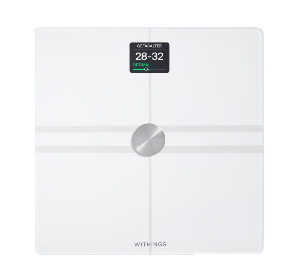 Withings Body Comp White Analyse-Körperwaage – Körperanalysewaage/Körperfettwaage – weiss