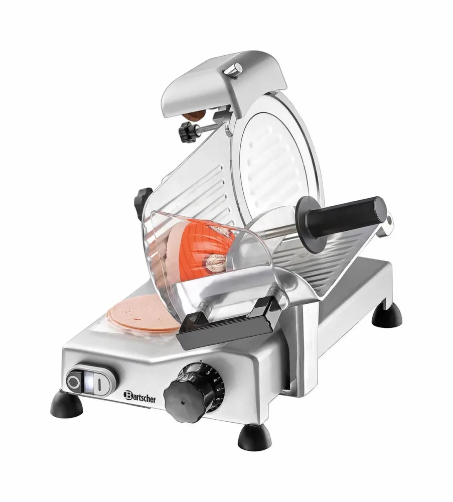 Bartscher Aufschnittmaschine 195 Plus – Gastro Aufschnittmaschine, Mixer & Küchenmaschine – silber