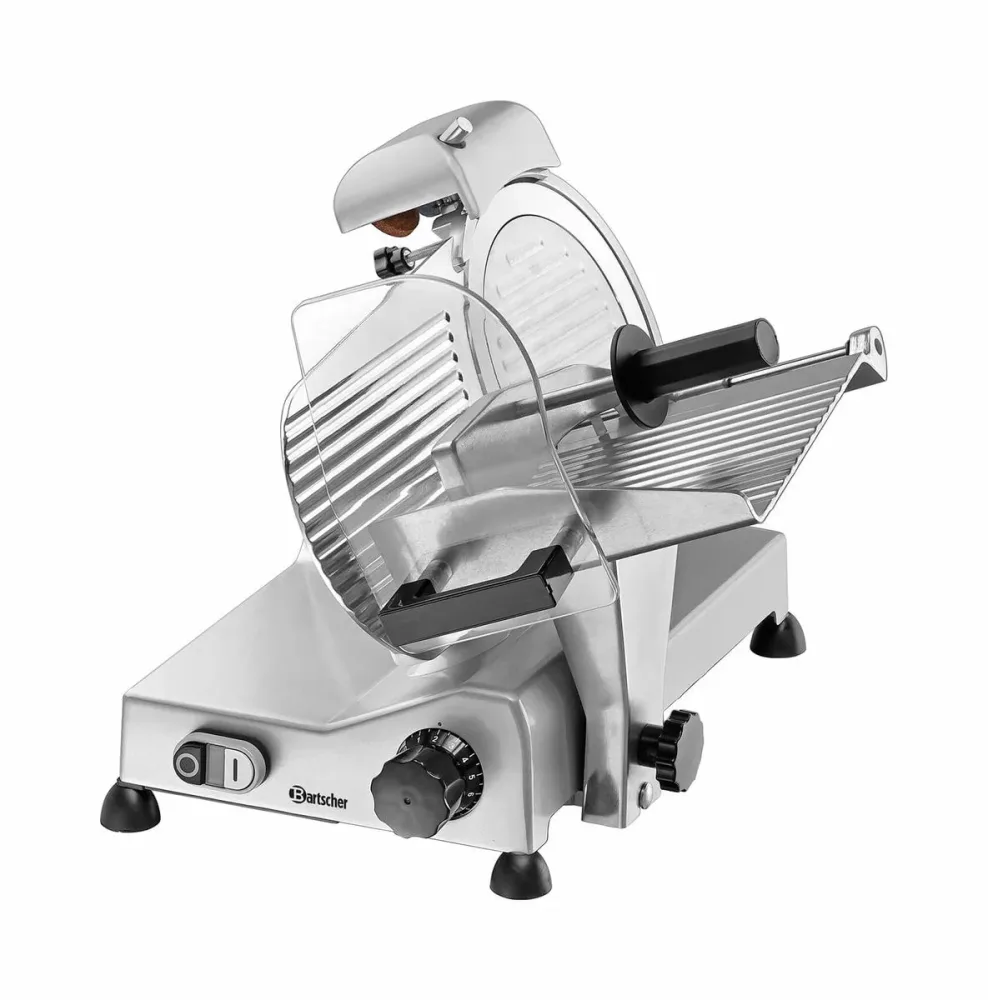 Bartscher Aufschnittmaschine 220 Plus – Gastro Aufschnittmaschine, Mixer & Küchenmaschine – silber