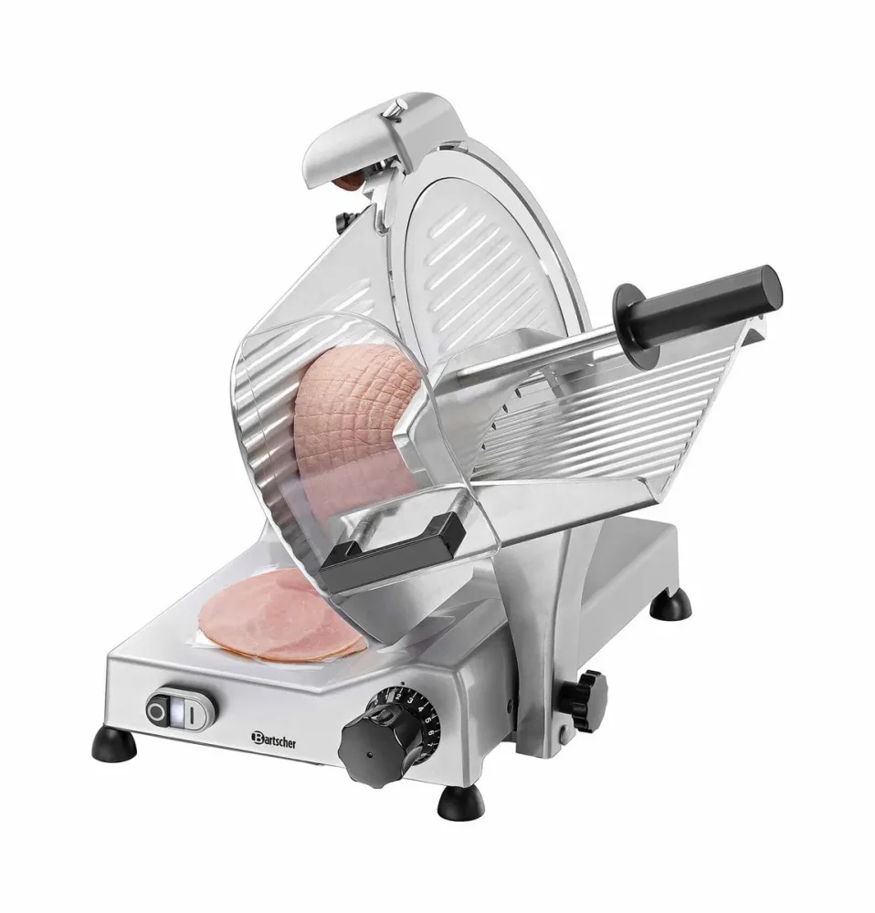 Bartscher Aufschnittmaschine 300 Plus – Gastro Aufschnittmaschine, Mixer & Küchenmaschine – silber