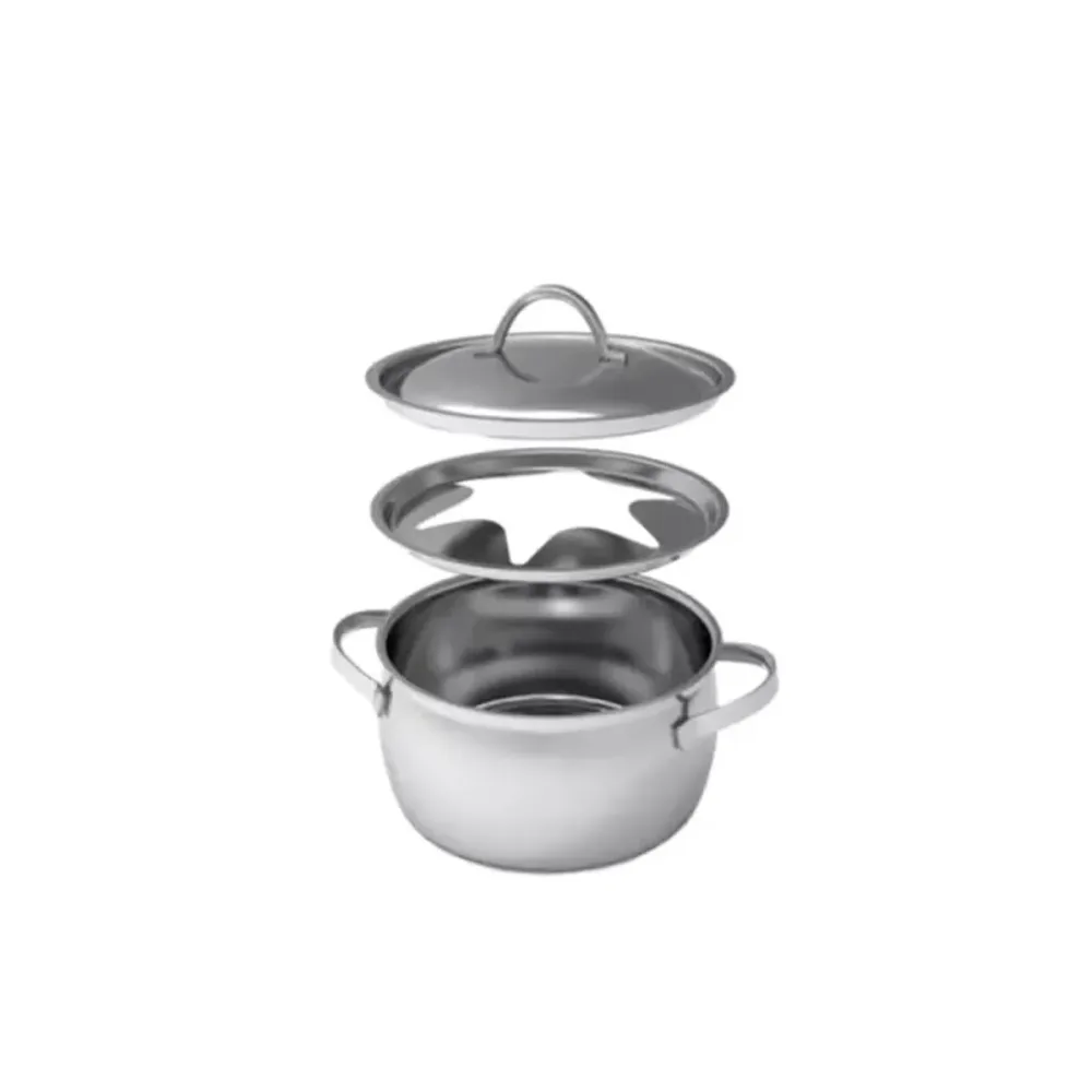 Kisag - Fleischfondue-Caquelon, 16CM/1.6L, Chrom