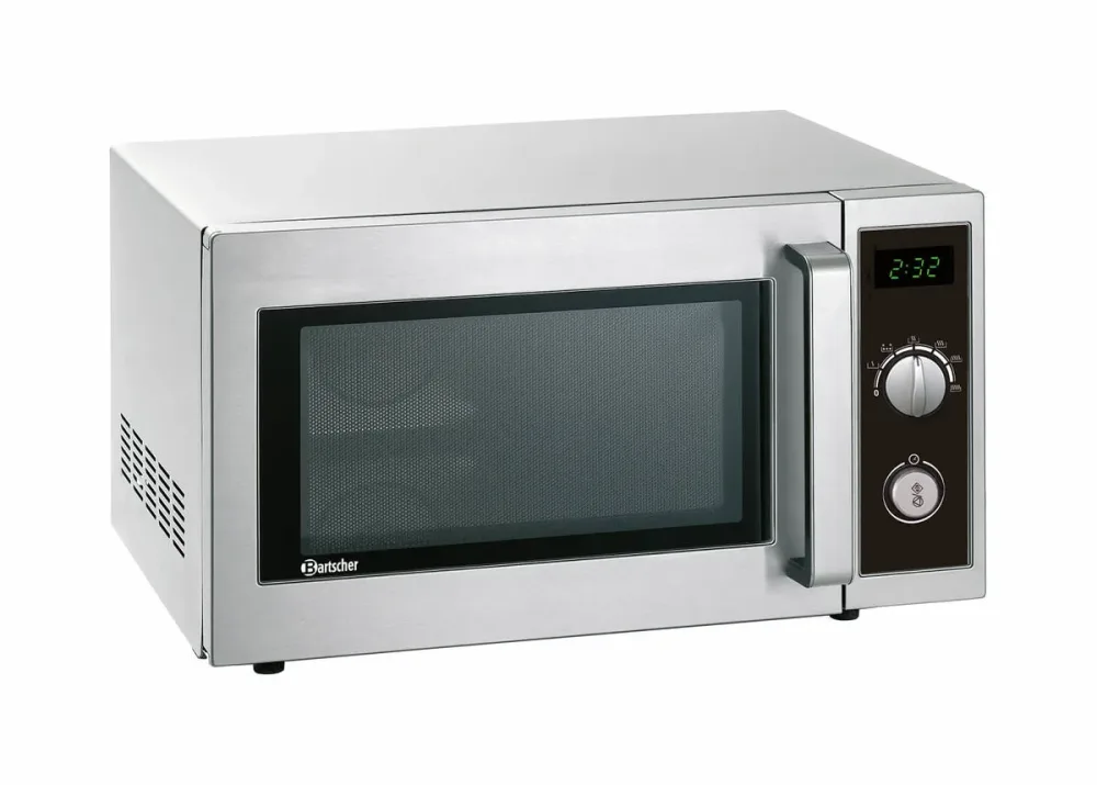 Bartscher Mikrowellengerät 25L, 1000W Mikrowelle – Gastro Backofen/Gastro Kochfeld/Gastro Mikrowelle – edelstahl