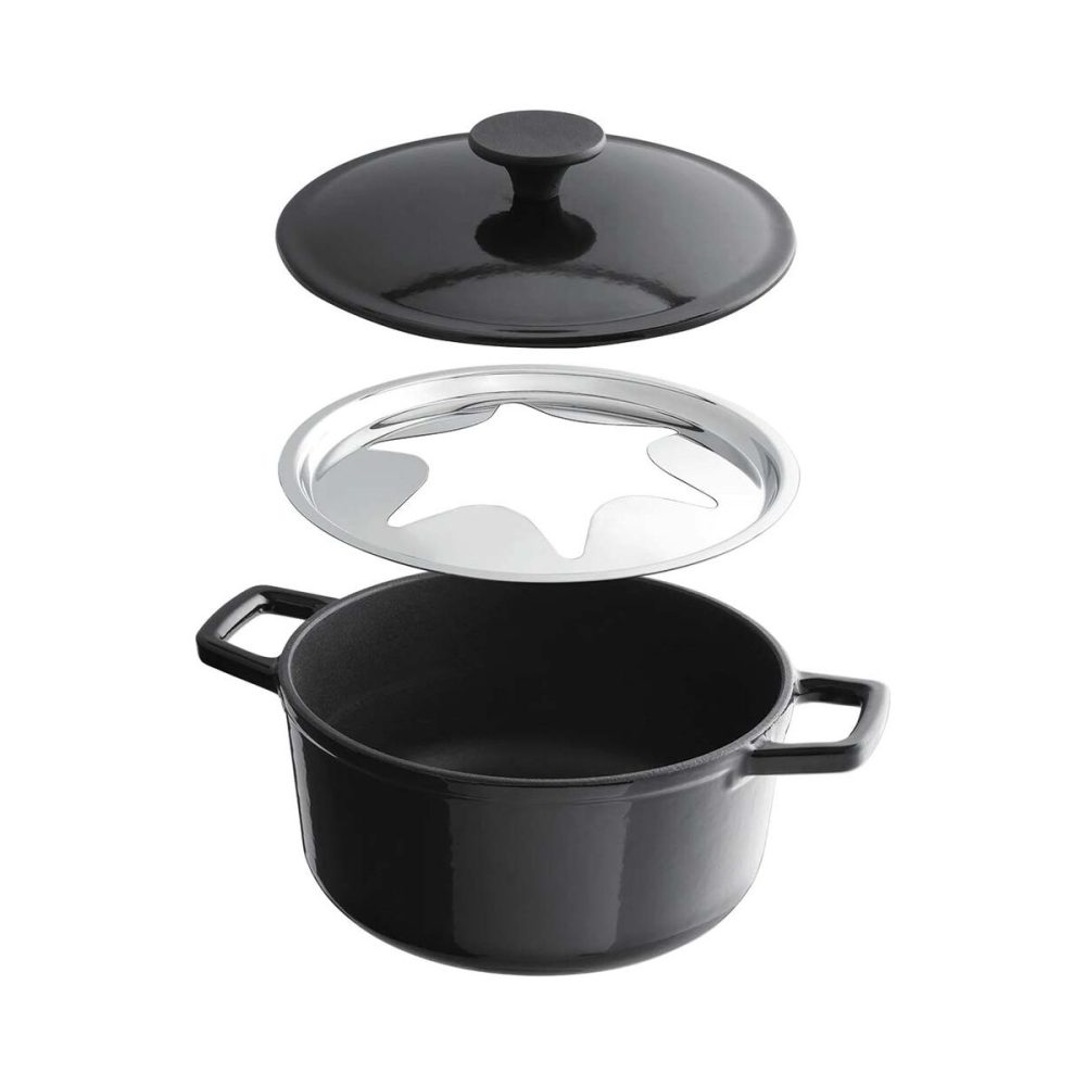 Kisag - Fleischfondue-Caquelon, 20CM/2.3L, Black