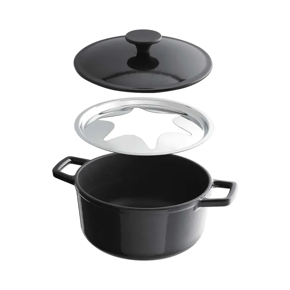 Kisag - Fleischfondue-Caquelon, 20CM/2.3L, Black