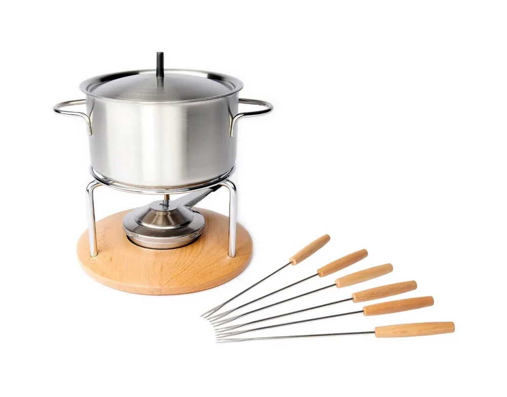 Stöckli Fonduegarnitur Säntis Little, 16cm – Fondue Set – edelstahl
