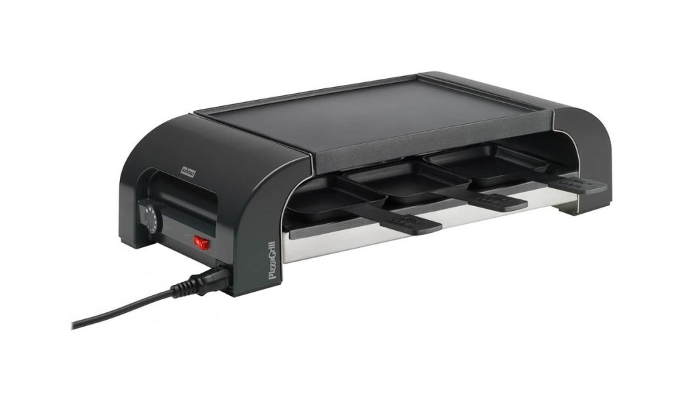 Stöckli PizzaGrill for 6 Tischkochgerät – Raclette Ofen/Raclette Grill – anthrazit