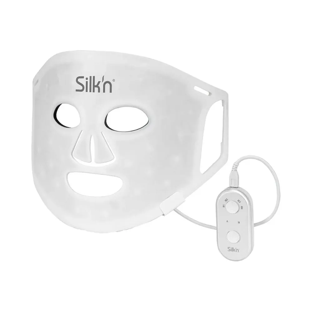 Silk'n FaceMask 100 Professionelle Beauty LED-Lichttherapie für jeden Hauttypen – Gesichtsreinigungsgerät/Hautpflege – weiss