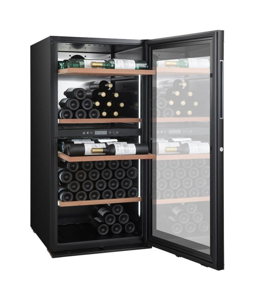 Climadiff Weinkühlschrank MILLESIME 140D – Weinkühlschrank freistehend – schwarz