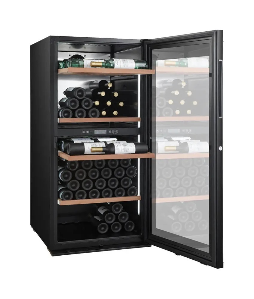 Climadiff Weinkühlschrank MILLESIME 140D – Weinkühlschrank freistehend – schwarz
