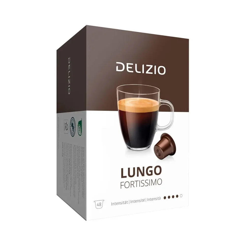 DELIZIO Kaffeekapseln 10184775 Lungo Fortissimo 48 Stk.
