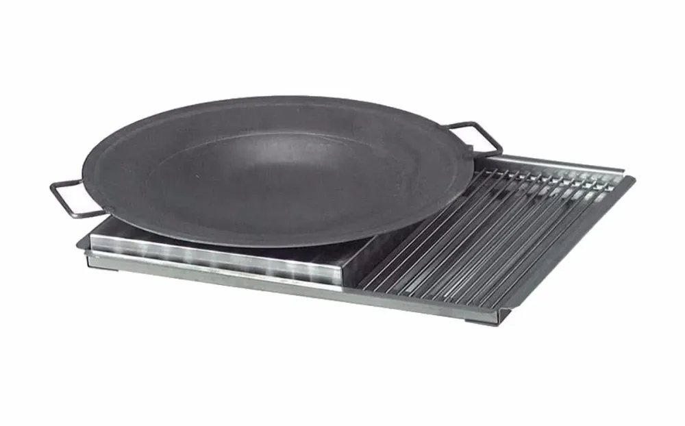 Blaser Trösch Zubehörset für Profi 3 Wok-Pfanne, Adapter, Rost und Flammenabdeckung (G90125) – Grillschale/Grillpfanne/Grillgeschirr