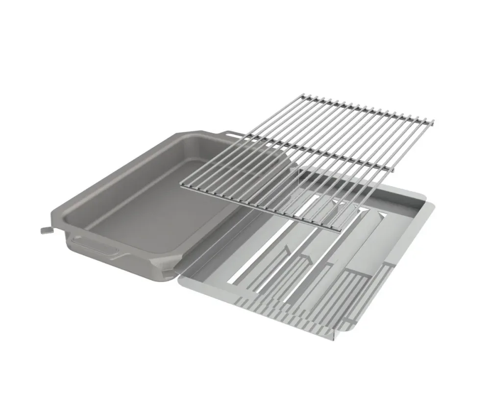 Blaser Trösch Zubehörset für Profi 3 (Pfanne) (G90124) – Grillschale/Grillpfanne/Grillgeschirr – edelstahl