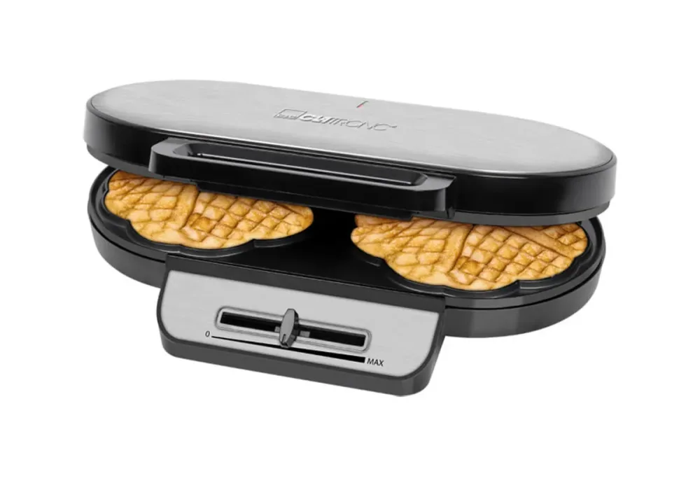 Clatronic WA 3745 Waffelautomat – Waffeleisen/Brezeleisen – schwarz
