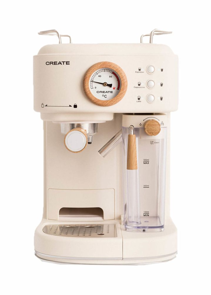 CREATE Thera Matt Pro crema Halbautomatische Espressomaschine – Siebträgermaschine/Espressomaschine – creme