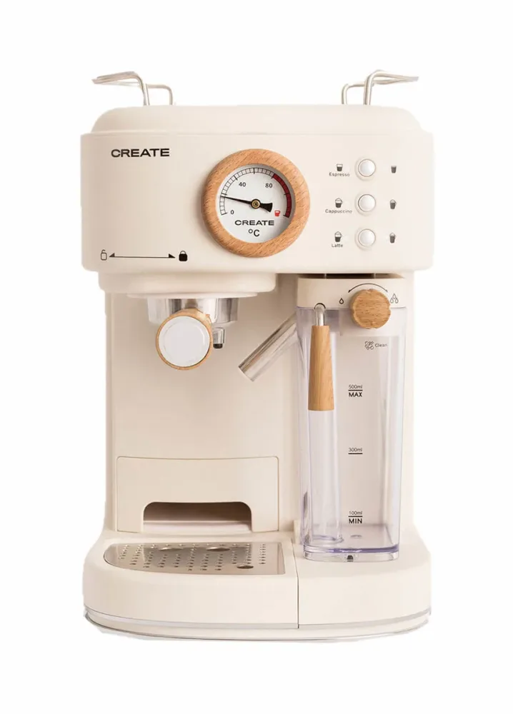 CREATE Thera Matt Pro crema Halbautomatische Espressomaschine – Siebträgermaschine/Espressomaschine – creme