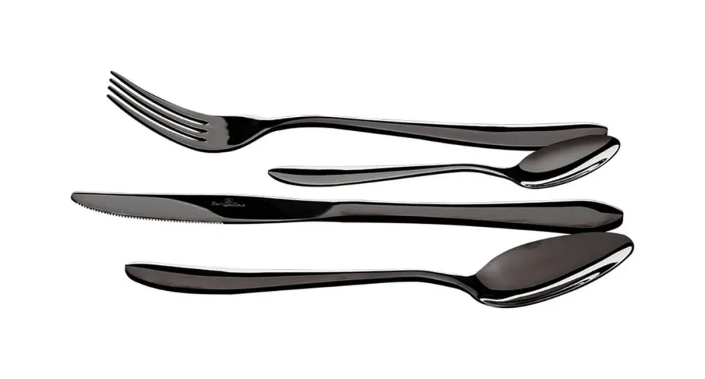 Berlinger Haus Besteck-Set 4 tlg mit Reisetasche Schwarz