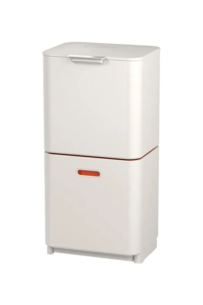 Recyclingstation Joseph Joseph Totem Grau ABS/Stahl 81.5 cm 60 l - Farbe: stein - Material: Stahl/ABS - Recyclingstation