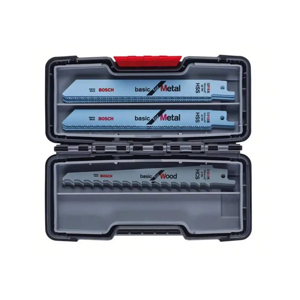 Bosch Accessories 2607010901 Säbelsägeblatt-Set Wood and Metal Basic, 15-teilig 1 Set