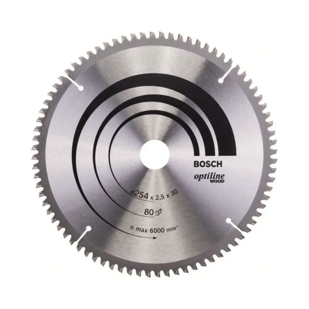 Bosch Accessories Optiline 2608640437 Hartmetall Kreissägeblatt 254 x 30 x 2.5 mm Zähneanzahl: 80 1 St.
