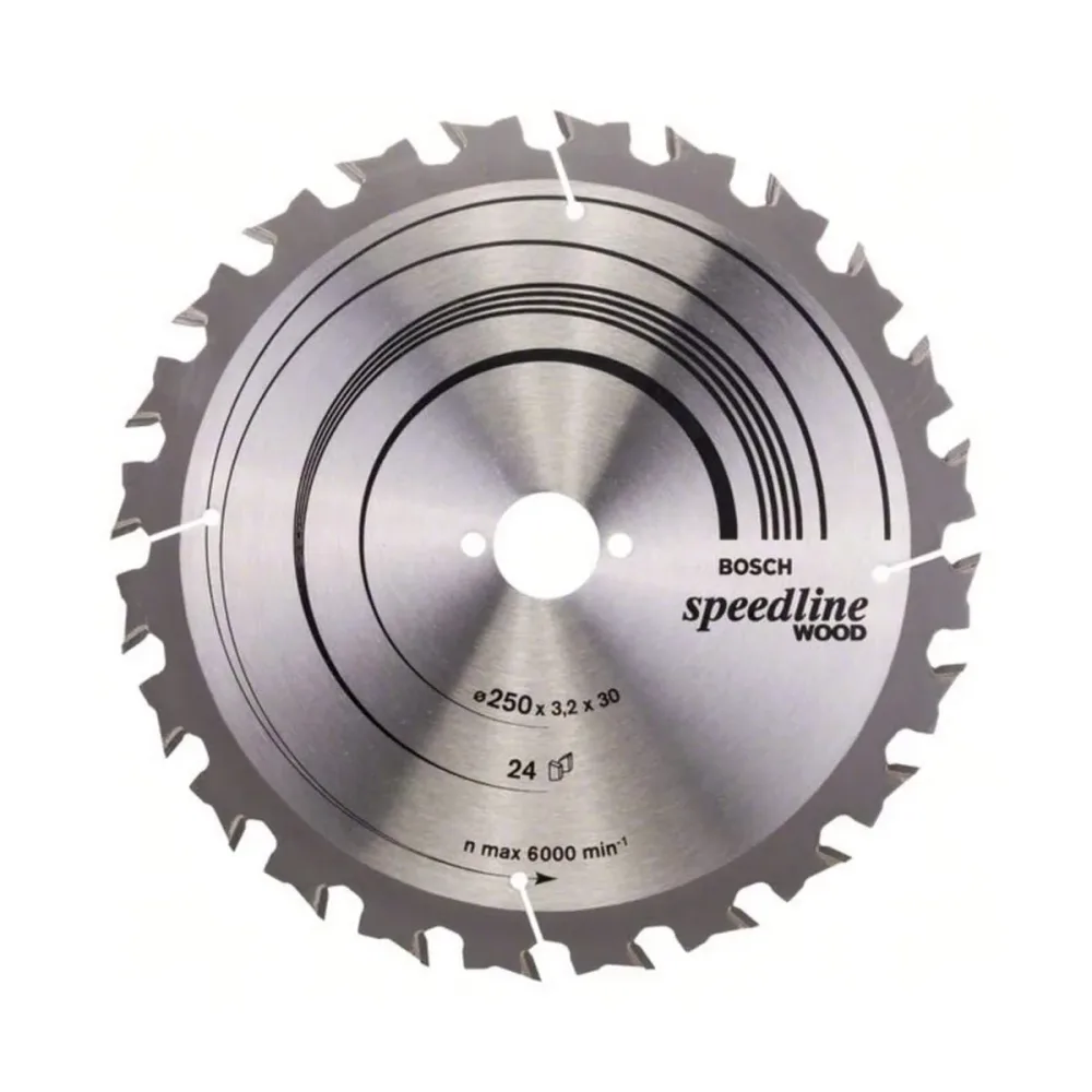 Bosch Accessories Standard for Wood Speed 2608640680 Hartmetall Kreissägeblatt 250 x 30 x 3.2 mm Zähneanzahl: 24 1 St.