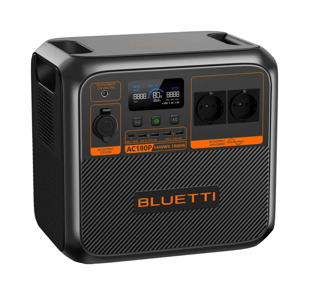 Bluetti AC180P Power Station Schwarz