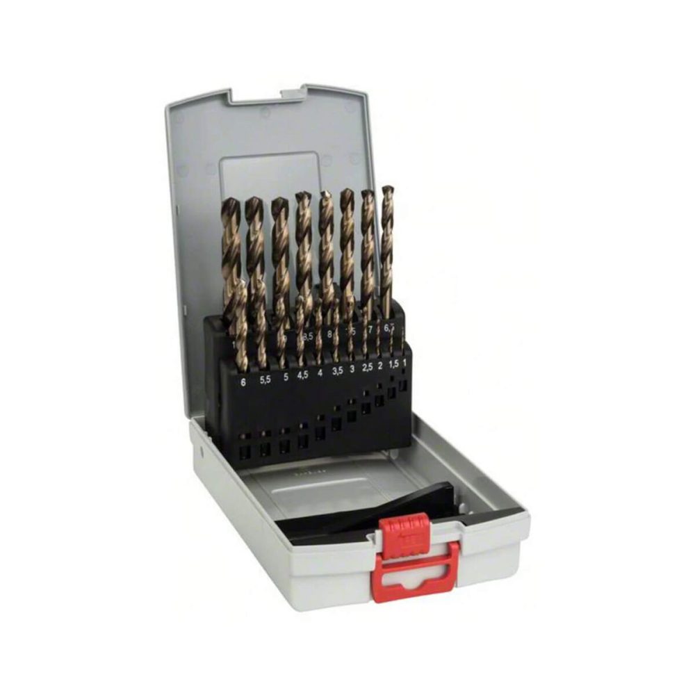 Bosch Accessories 2608587014 HSS Metall-Spiralbohrer-Set 19teilig 1 mm, 1.5 mm, 2 mm, 2.5 mm, 3 mm, 3.5 mm, 4 mm, 4.5