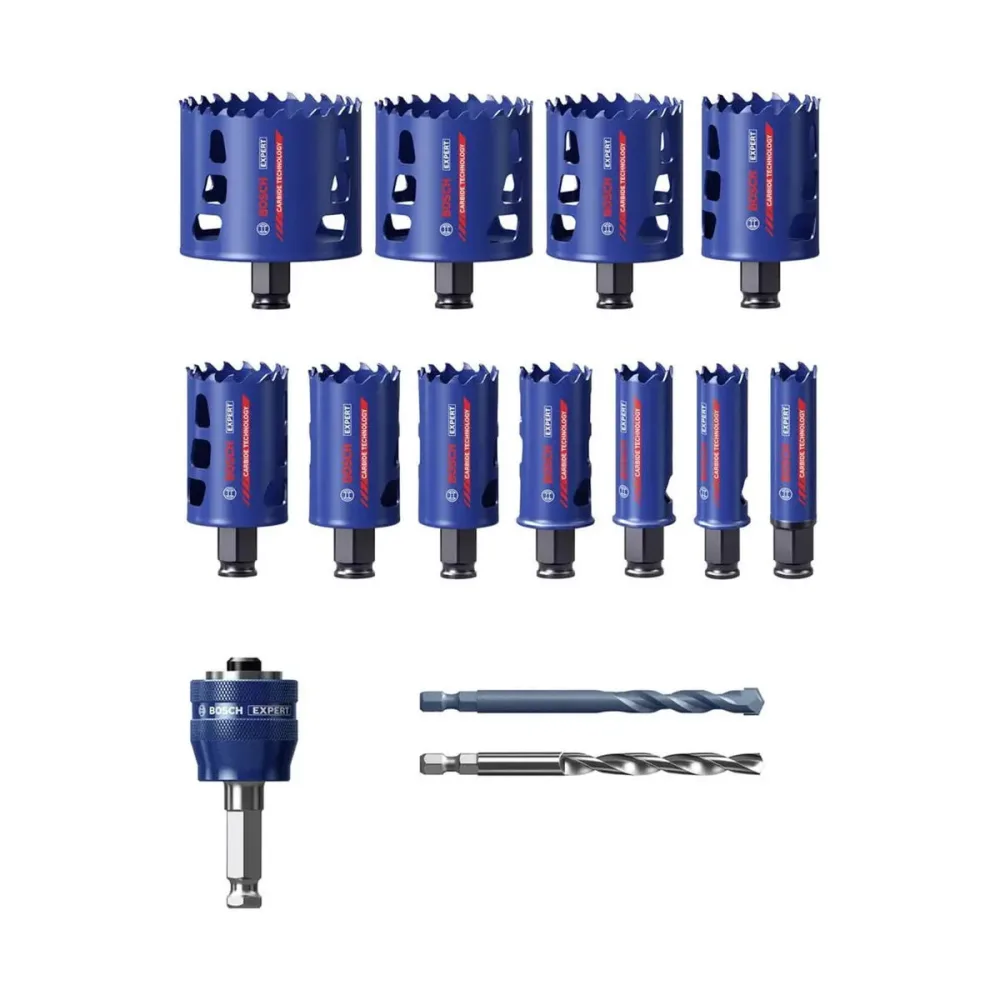 Bosch Professional, Zubehör Baumaschinen, Bosch Professional Lochsäge ToughMaterial-Set 13tlg EXPERT Zubehör Baumaschinen,