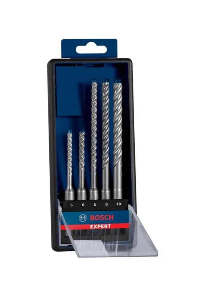 Bosch Accessories EXPERT SDS plus-7X 2608900197 Wolframkarbid Hammerbohrer 5teilig 5 mm, 6 mm, 8 mm, 10 mm SDS-Plus 5